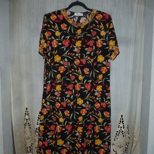 Cute Flowery  Print Loose style  dress made by Casting